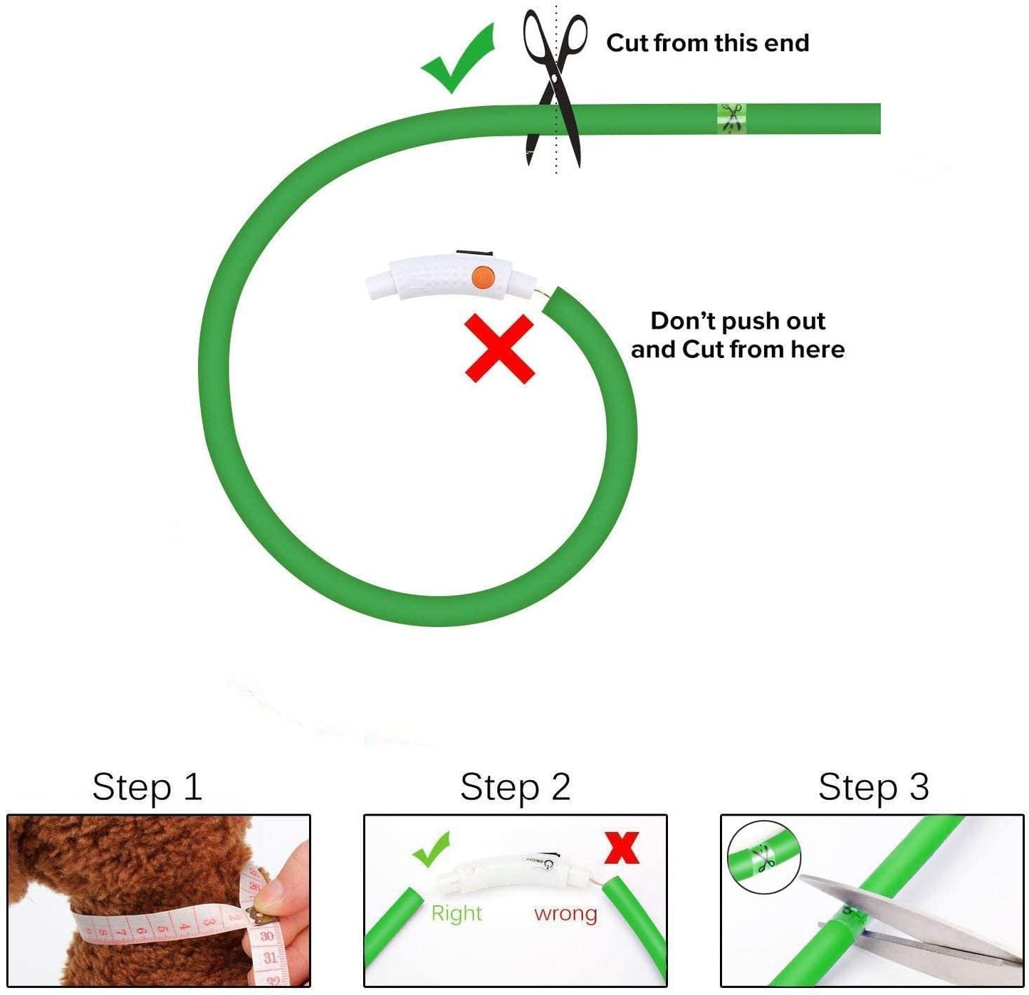 Illumifun LED Dog Collar – USB Rechargeable Light-Up Safety Collar for Small, Medium & Large Dogs (3 Glow Modes)